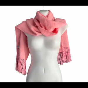 Alpaca Camargo Pink Fringe Scarf 77x9